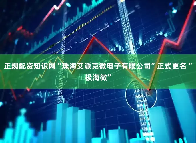 正规配资知识网“珠海艾派克微电子有限公司”正式更名“极海微”